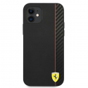 „Ferrari FESAXHCP12SBK iPhone 12 mini 5,4“ juodas/juodas kietas dėklas „On Track Carbon Stripe“ „Ferrari FESAXHCP12SBK iPhone 12 mini 5,4“ juodas/juodas kietas dėklas „On Track Carbon Stripe“