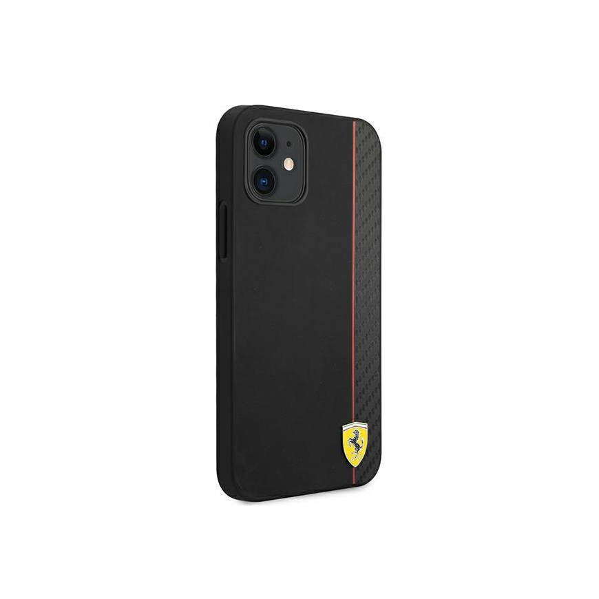 Ferrari FESAXHCP12SBK iPhone 12 mini 5.4 Black/Black On Track Carbon Stripe Hard Case – 4