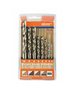 Grąžtas Alpen 600093100 Foret hélicoïdal PTM 8 Profi, Gris, Set de 8 Pièces