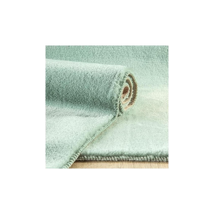 Eurofirany MARCELO Soft fur structure decorative rug, 50X70 cm, color: mint – 5