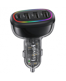 USAMS Ład. same 1xUSB-C 3xUSB-A C34 48W 3A+C PD Fast Charge black|black CC170CC01 (US-CC170)