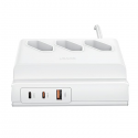 USAMS Listwa zasilająca 65W Super Si Fast Charging USB Extension Socket EU white|white CC160TC01 (US-CC160) USAMS Listwa zasilająca 65W Super Si Fast Charging USB Extension Socket EU white|white CC160TC01 (US-CC160)