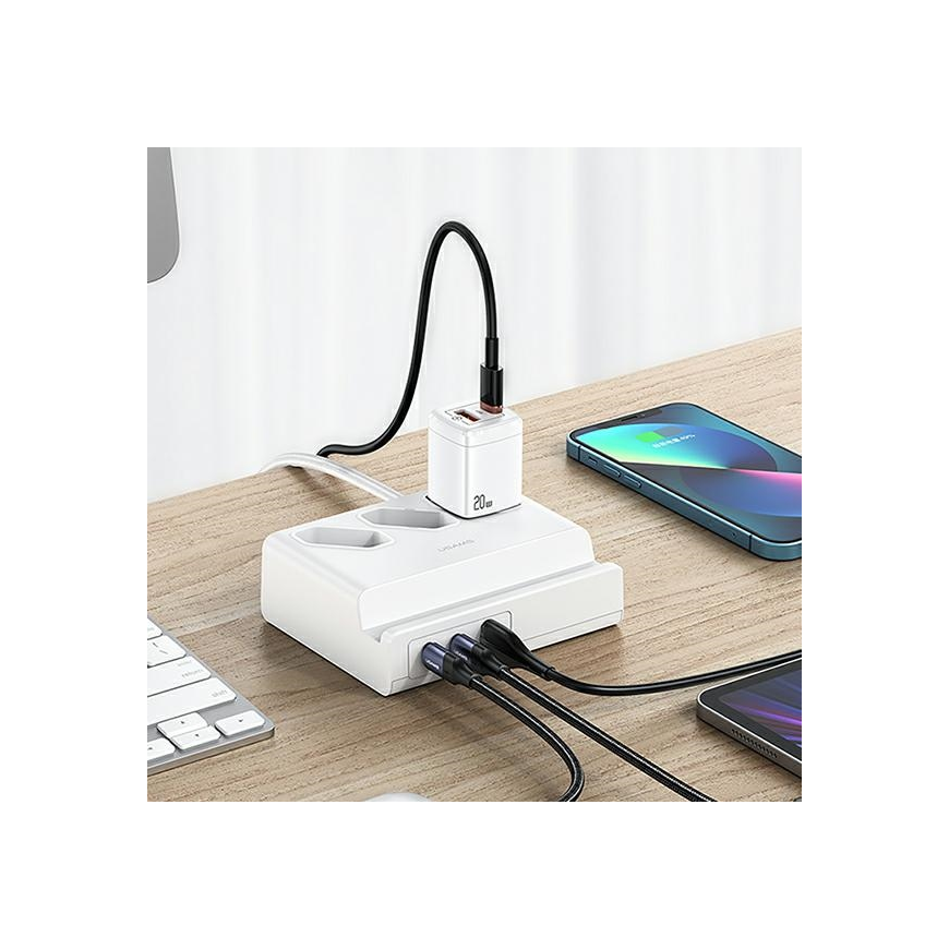 USAMS Listwa zasilająca 65W Super Si Fast Charging USB Extension Socket EU white|white CC160TC01 (US-CC160) – 3