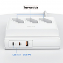 USAMS Listwa zasilająca 65W Super Si Fast Charging USB Extension Socket EU white|white CC160TC01 (US-CC160) USAMS Listwa zasilająca 65W Super Si Fast Charging USB Extension Socket EU white|white CC160TC01 (US-CC160)