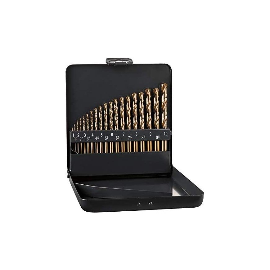 Grąžtas ALPEN 65600019100 Spiral Drill Case DIN338RN HSS Cobalt Grip KM19 Diameter 1.0-10.0 mm 19 Pieces Sidabrinis – 3