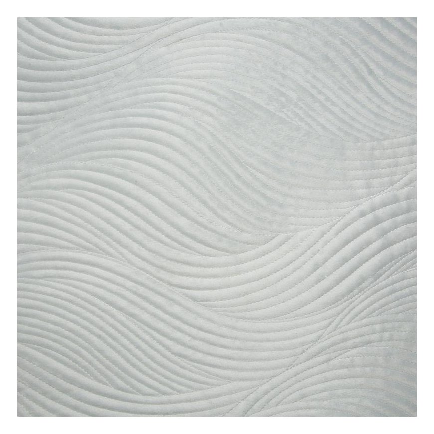 Eurofirany RIA5 Velvet bedspread, quilted with a traditional sewing method with a wavy pattern, 170X210 cm, color: white Bedspre – 2