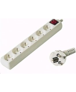 PremiumCord Power Strip 6 Outlets 10m White (pp6k10)