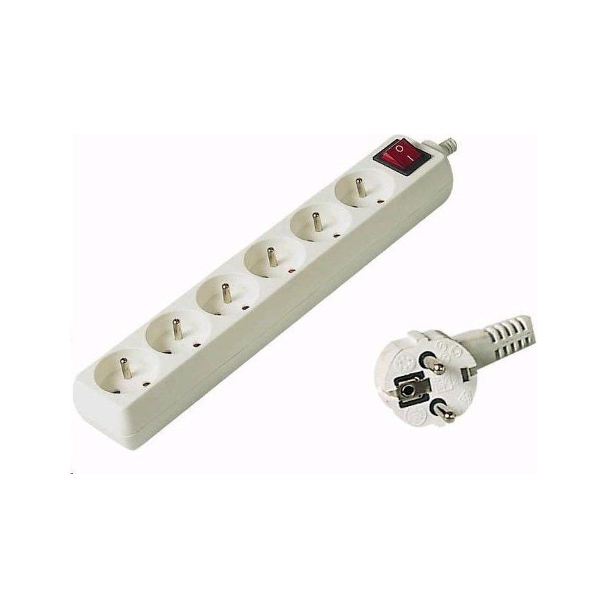 PremiumCord Power Strip 6 Outlets 10m