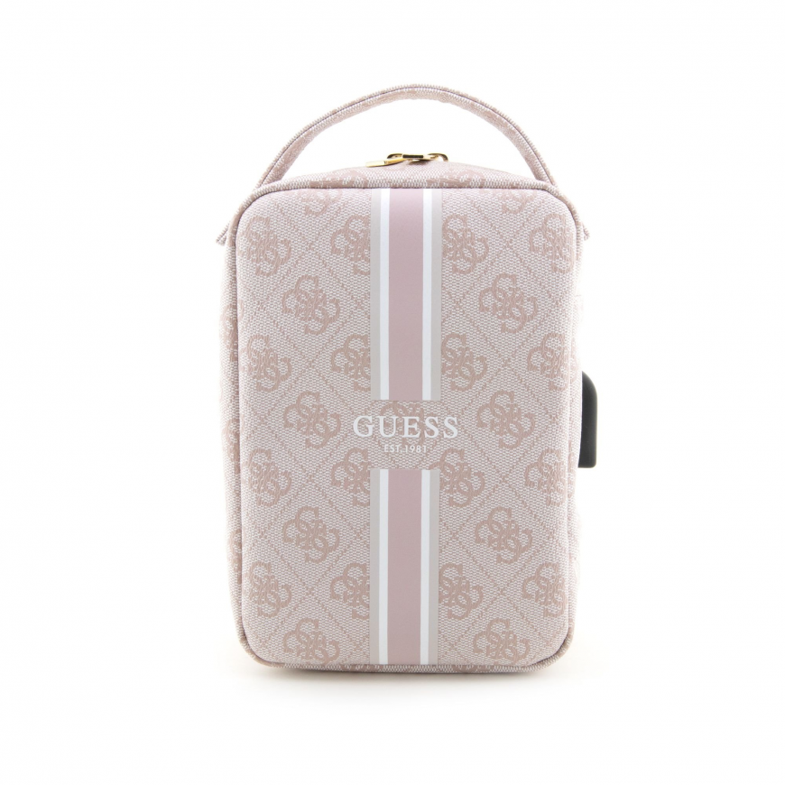 Dėklas Guess PU 4G Printed Stripes Travel Universal Bag Rožinė
