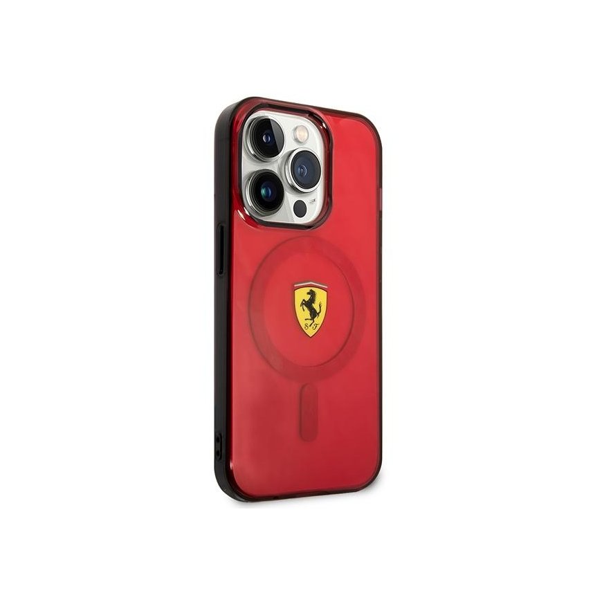 Case Ferrari case for iPhone 14 Pro 6.1" FEHMP14LURKR red hardcase Magsafe Translucent – 4