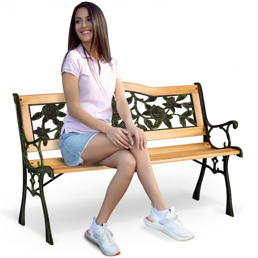 Parko suoliukas su atlošu 123,5 x 74 x 48 cm Sofotel Gardi Rose