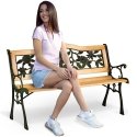 Park bench with backrest 123.5 x 74 x 48 cm Sofotel Gardi Rose Park bench with backrest 123.5 x 74 x 48 cm Sofotel Gardi Rose