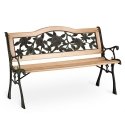 Park bench with backrest 123.5 x 74 x 48 cm Sofotel Gardi Rose Park bench with backrest 123.5 x 74 x 48 cm Sofotel Gardi Rose