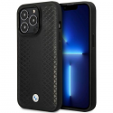 Dėklas BMW BMHMP14X22RFGK iPhone 14 Pro Max 6,7" juoda/juodas Leather Diamond Pattern MagSafe Dėklas BMW BMHMP14X22RFGK iPhone 14 Pro Max 6,7" juoda/juodas Leather Diamond Pattern MagSafe