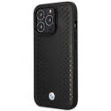 Dėklas BMW BMHMP14X22RFGK iPhone 14 Pro Max 6,7" juoda/juodas Leather Diamond Pattern MagSafe Dėklas BMW BMHMP14X22RFGK iPhone 14 Pro Max 6,7" juoda/juodas Leather Diamond Pattern MagSafe