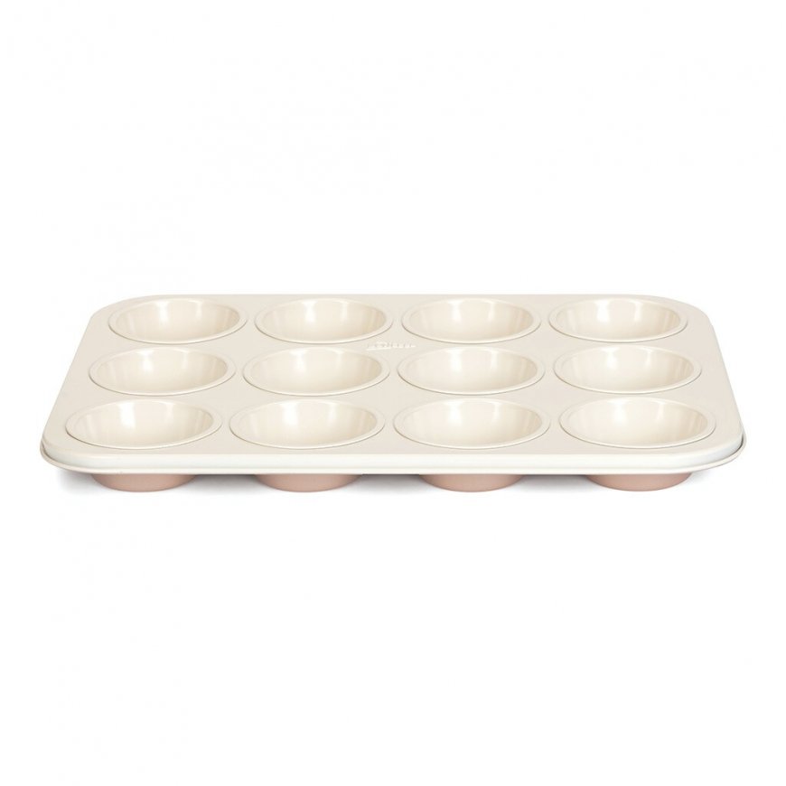 Patisse bun form 35 x 27 cm steel copper/white – 2