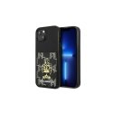 Karl Lagerfeld dėklas iPhone 13 KLHCP13MCANCNK juodas kietas dėklas Monograma su kortelės lizdu