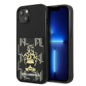 Karl Lagerfeld case for iPhone 13 KLHCP13MCANCNK black hard case Monogram with card slot