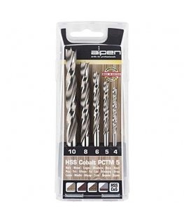 Grąžtas Alpen Cassette wood PCTM 5 HSS Cobalt, 5 pcs , O 4 0I 5 0