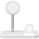 Charger Tech-Protect Wireless charger MagSafe Tech-protect Qi15W A22 3in1 Magnetic Wireless Charger White
