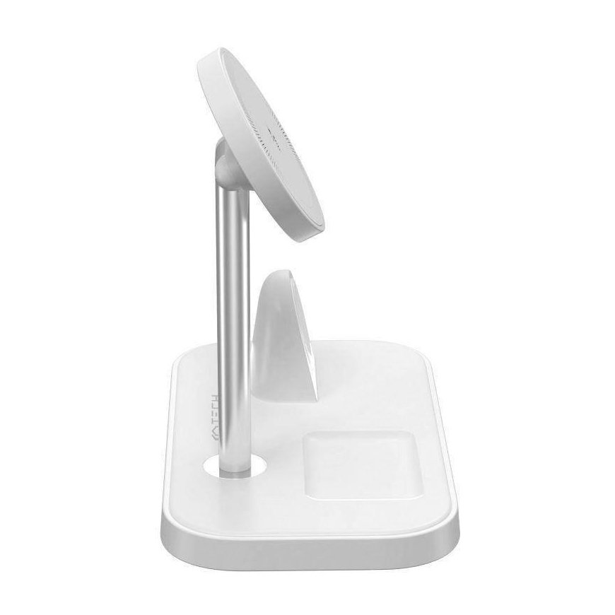 Įkroviklis Tech-Protect Įkroviklis bezprzewodowa MagSafe Tech-protect Qi15W A22 3in1 Magnetic Wireless Charger Baltas – 2