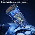 Charger Usams Charger samochodowa USAMS C32 1xUSB+1xUSB-C 30W Fast Charge blue/blue (US-CC164)