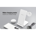 Nillkin PowerTrio 3in1 Wireless Charger for Samsung Watch Baltas Nillkin PowerTrio 3in1 Wireless Charger for Samsung Watch Baltas