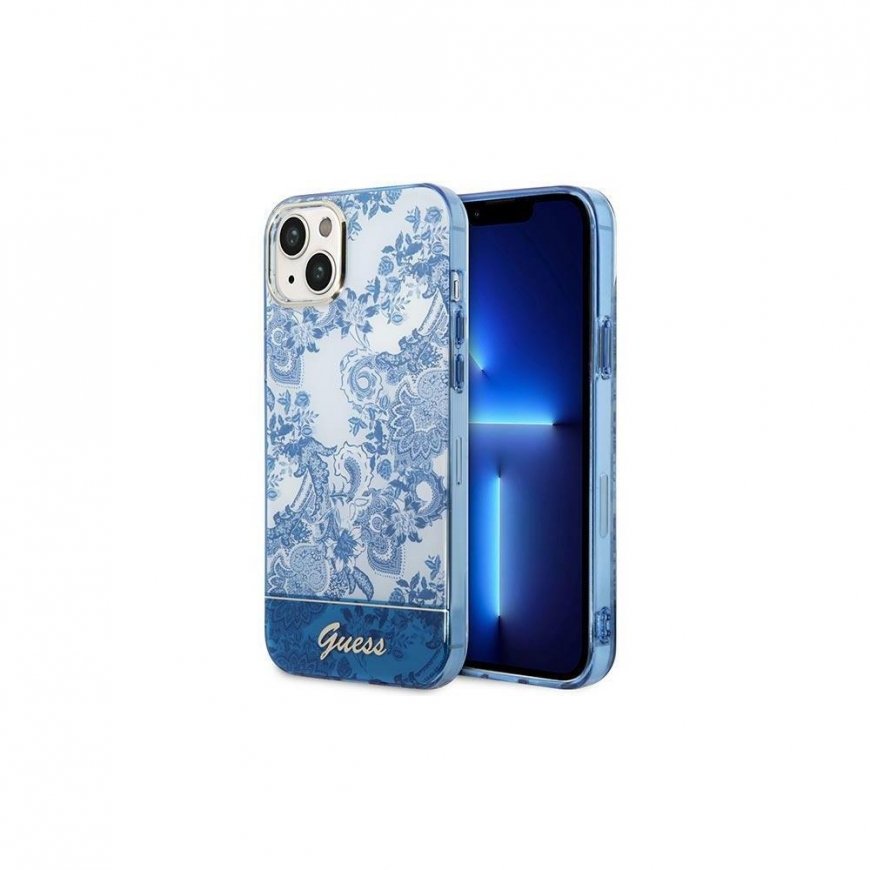 Guess Dėklas Guess GUHCP14MHGPLHB Apple iPhone 14 Plus mėlyna/mėlynas hardcase Porcelain Collection – 3