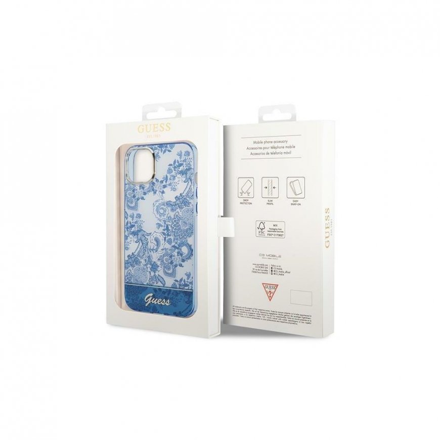 Guess Case Guess GUHCP14MHGPLHB Apple iPhone 14 Plus blue/blue hardcase Porcelain Collection – 5