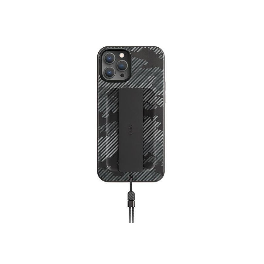 Case UNIQ accessory Heldro iPhone 12/12 Pro 6.1" black moro/charcoal Camo Antimicrobial