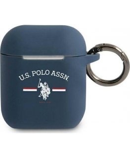 US Polo Assn USACA2SFGV protective case for AirPods 1/2 dark blue