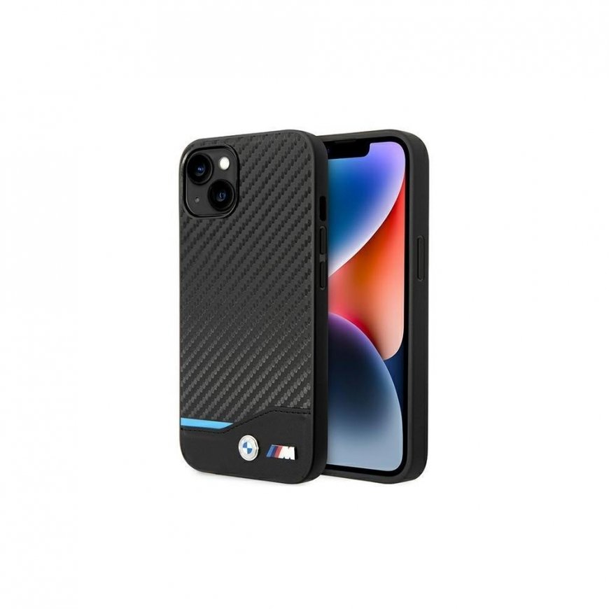 Case BMW BMHCP14L22NBCK iPhone 14 Pro 6.1 "juodas / juodas Leather Carbon – 2