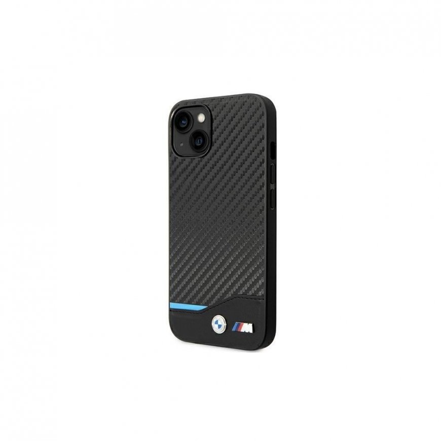 Case BMW BMHCP14L22NBCK iPhone 14 Pro 6.1 "juodas / juodas Leather Carbon – 3