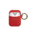 Guess protective case GUACCSILGLRE silicone glossy for AirPods 1/2 red