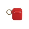 Guess protective case GUACCSILGLRE silicone glossy for AirPods 1/2 red