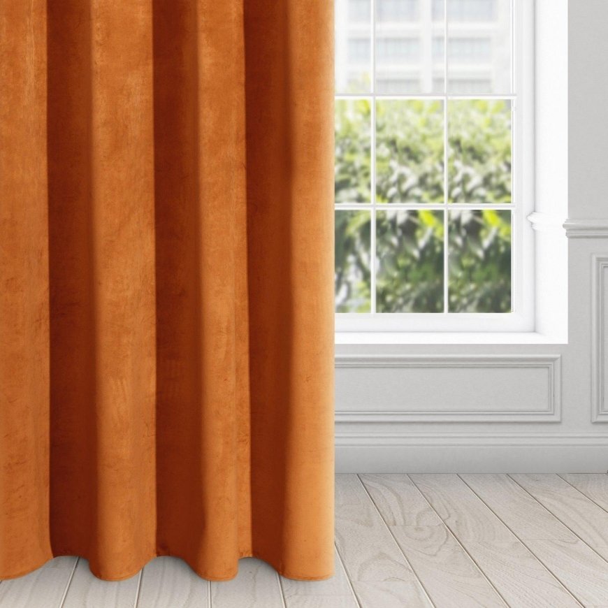 Eurofirany DIVA LINE RIA Soft velvet night curtain, 140X250 cm, loops / rings, color: brown