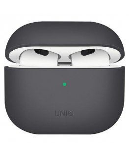 UNIQ DĖKLAS Lino AirPods 3 generolas. Silikoninė šariato/pelenų pilka