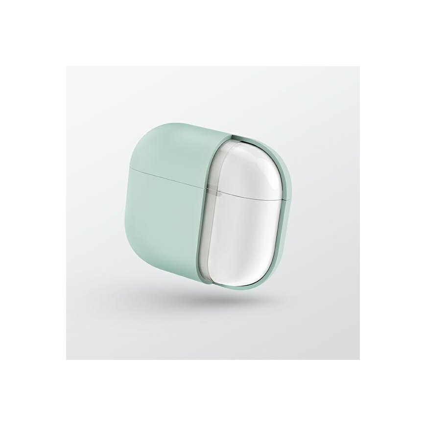 UNIQ DĖKLAS Lino AirPods 3 generolas. Silikoninė šariato/pelenų pilka – 5