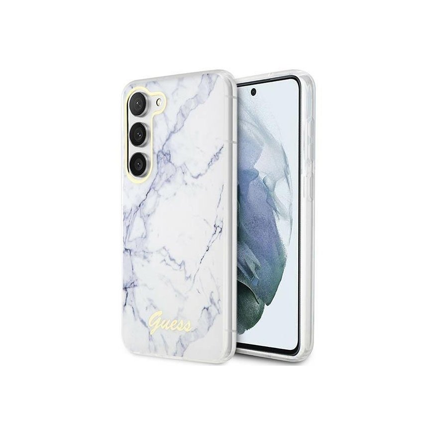 Guess case for Samsung Galaxy S23 GUHCS23SPCUMAH white HC PU/TPU Marble