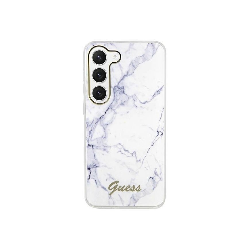 Guess case for Samsung Galaxy S23 GUHCS23SPCUMAH white HC PU/TPU Marble – 3