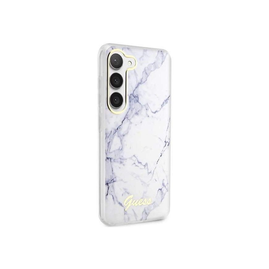 Guess dėklas skirtas Samsung Galaxy S23 GUHCS23SPCUMAH baltas HC PU/TPU Marble – 4
