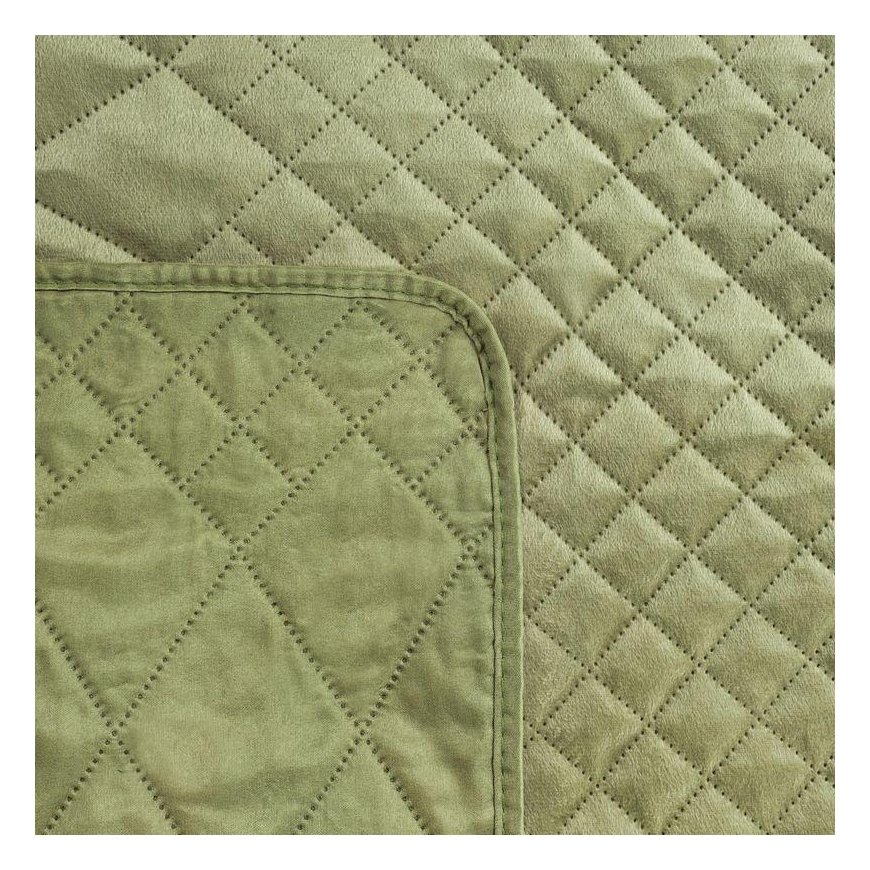 Eurofirany DESIGN 91 LUIZ / 3 Aksominė lovatiesė, dygsniuota karšto spaudimo būdu su geometriniu raštu, 170X210 cm, spalva: švie – 3