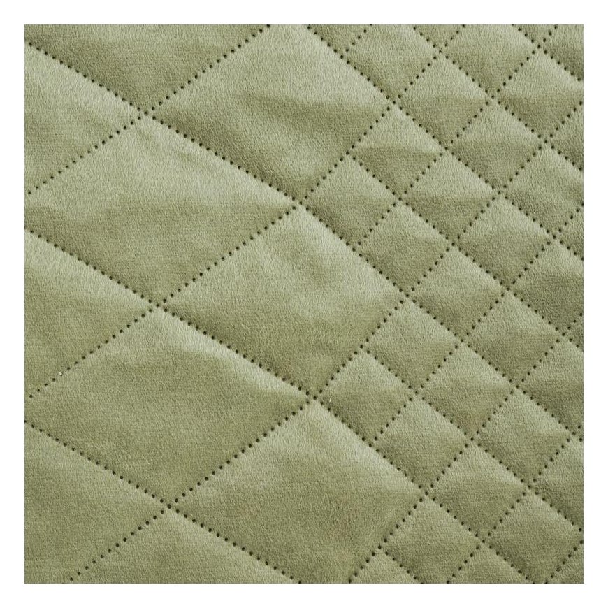 Eurofirany DESIGN 91 LUIZ / 3 Velvet bedspread, quilted by hot pressing with a geometric pattern, 170X210 cm, color: light green – 5