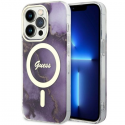Dėklas Guess GUHMP14LHTMRSU iPhone 14 Pro 6.1" purpurowy|violetinė hardcase Golden Marble MagSafe Dėklas Guess GUHMP14LHTMRSU iPhone 14 Pro 6.1" purpurowy|violetinė hardcase Golden Marble MagSafe