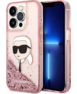 Karl Lagerfeld CASE Karl Lagerfeld KLHCP14XLNKHCP Apple iPhone 14 Pro Max pink/pink hardcase Glitter NFT Karl Head
