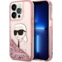 Karl Lagerfeld DĖKLAS Karl Lagerfeld KLHCP14XLNKHCP Apple iPhone 14 Pro Max rožinė/rožinė hardcase Glitter NFT Karl Head