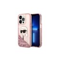 Karl Lagerfeld CASE Karl Lagerfeld KLHCP14XLNKHCP Apple iPhone 14 Pro Max pink/pink hardcase Glitter NFT Karl Head
