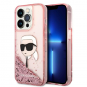 Karl Lagerfeld DĖKLAS Karl Lagerfeld KLHCP14XLNKHCP Apple iPhone 14 Pro Max rožinė/rožinė hardcase Glitter NFT Karl Head