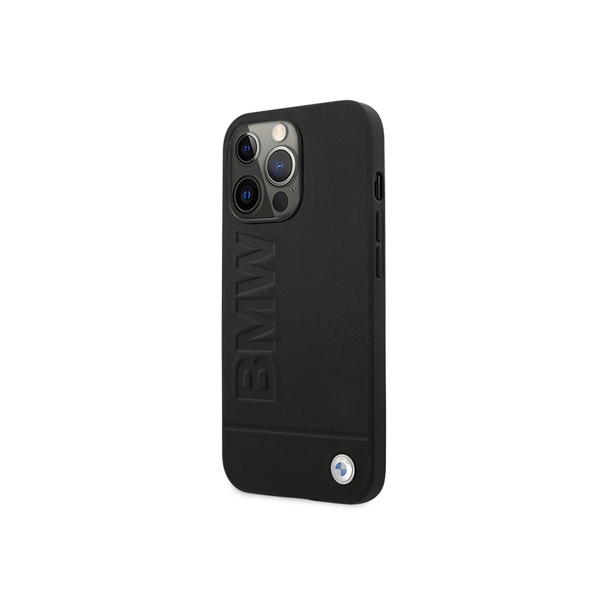 Dėklas BMW BMHMP14LSLLBK iPhone 14 Pro 6,1" juoda/juodas hardcase Signature Logo Imprint Magsafe – 2