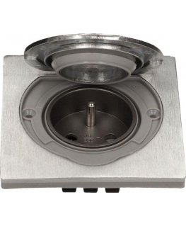 Orno Socket hermetyczne podtynkowe su/u IP55 stainless steel OR-AE-1397